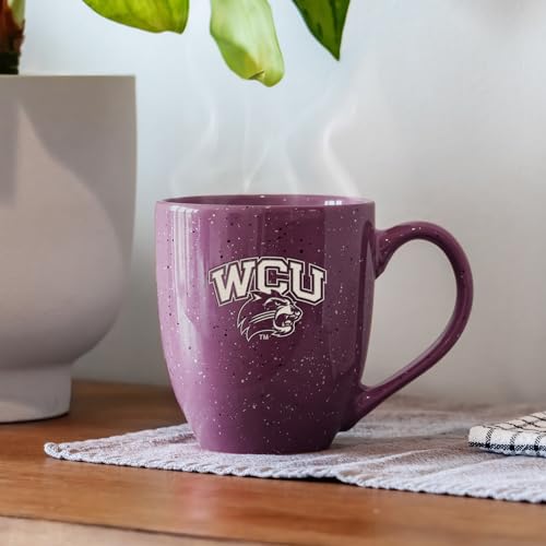 Image of Rico Industries NCAA Western Carolina Catamounts Purple Personalized 16 oz Team Color Laser Engraved Speckled Ceramic Coffee Mug