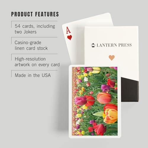 Lantern Press Tulips Baraja de 52 cartas póker miniatura 3