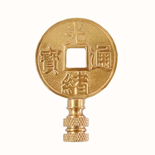 Solid Brass Coin Finial from The Qing Dynasty 1875-1908