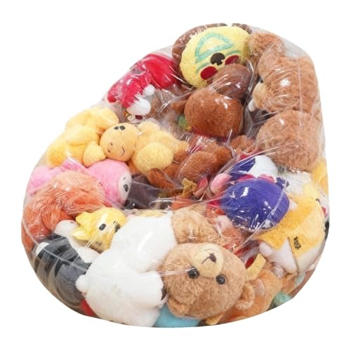 Silla de almacenamiento genérica para peluches, organizador vacío transparente impermeable, sofá puf vacío de peluche, para dormitorio, sala de estar, dormitorio, dormitorio, para niñas