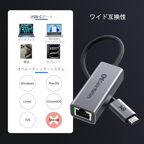 Cable Matters USB-C 5G LAN変換アダプター 201495 の商品画像 5