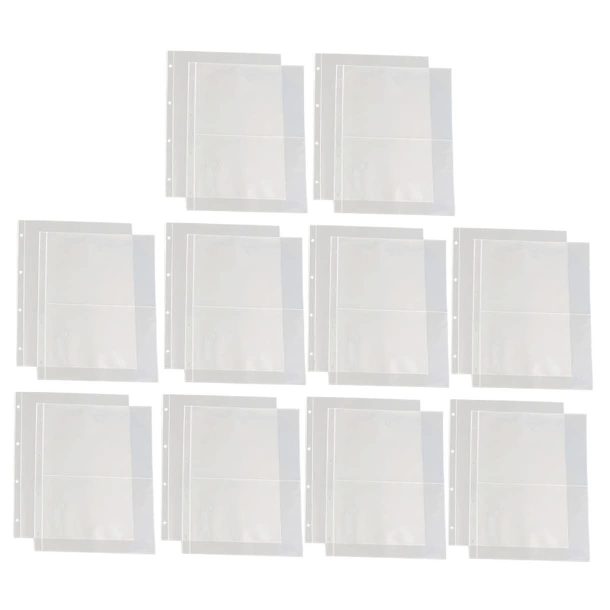 Ciieeo 20Pcs Photo Card Sleeves for Albums Loose Leaf Pages Photo Holders for Picture Books for Collecting Memorable Moments