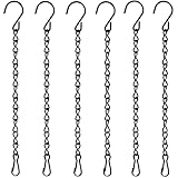 Paquete de 6 cadenas colgantes de 9.5 pulgadas para comederos de pájaros, pizarras y adornos (negro)