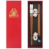 GOTDYBST Sushi Essstäbchen Set Katze: 2 Paar Chopsticks mit Zwei...