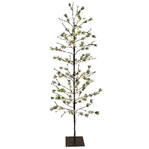 Puleointernational6footprelitglitterartificialgarlandchristmastreegreen  Urban Country Home Decor Puleo international 6 foot pre lit glitter artificial garland christmas tree green  urban country home decor