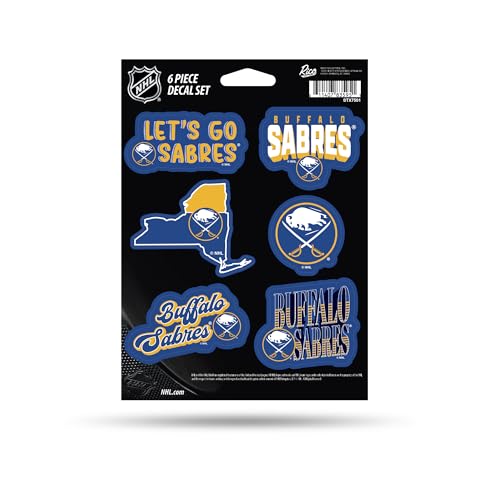 Rico Industries NHL Hockey Buffalo Sabres 6-Piece Decal Set