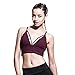 PQKDV Sexy Cinghie Incrociate a V Profonde Fitness Donna Solid Quick Dry Traspirante Nylon Yoga Running Dance Training Stretch Pad Reggiseno Sportivo