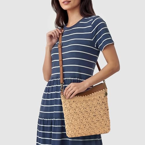 Image of The Sak Lucia Crochet Crossbody Purse - Zipper Closure & Adjustable Strap