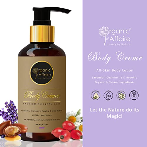 Image of Organic Affaire All Natural Body Lotion (All Skin) Lavender, Chamomile, Rosehip Body Lotion | No Paraben, Mineral Oil, Alcohol or SLS | 300ml