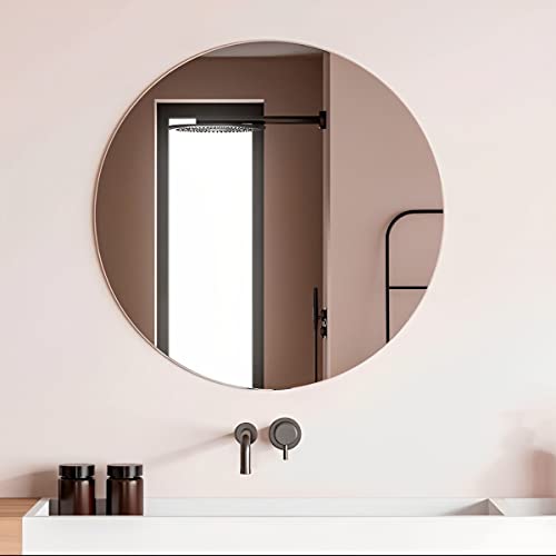 Espelho Multiuso Lapidado Decorativo Redondo - 45 cm