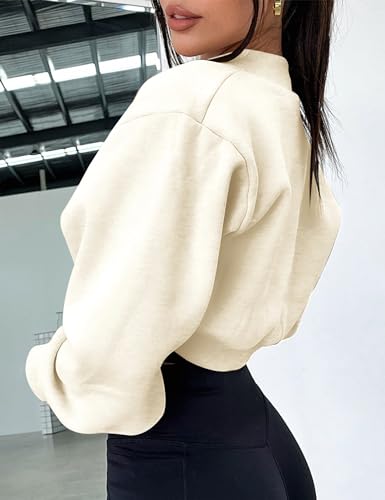 Image of Amarmia Women's Bolero Sweater Shrugs Y2K Open Front Workout Sweatshirt Long Sleeve Crop Tops