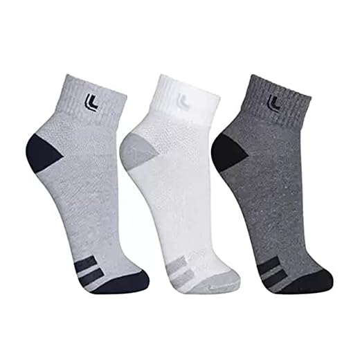 Lupo Básica, Kit 3 Pares Adulto Unissex, Cinza/Granfite/Branca, G