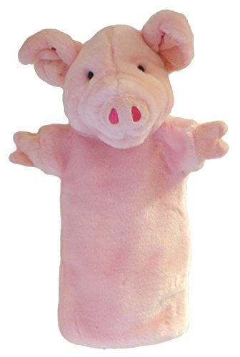 Marionnette gant cochon peluche pelucheuse pour théâtre de marionnettes