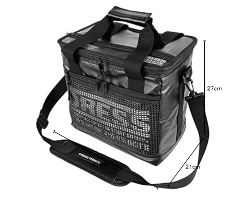 ドレス(DRESS) タックル クーラーバッグ ミニ 容量12L ステルスブラック 防災 災害 バッカンミニPLUSにピッタリ 肩ベルト付属 釣り 保冷 クーラーボックス 強力 ソフト 折り畳み 9枚目