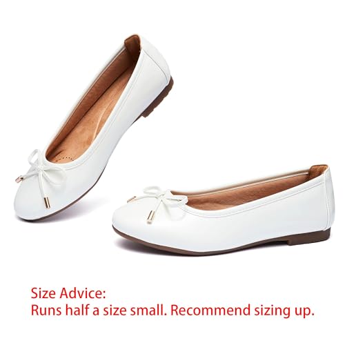 Women's Shine Ballet Bow Dressy Flats Round Toe Slip On Foldable Flats Dress Work Shoes for Business Casual Office2