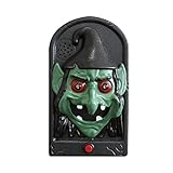 Amplias aplicaciones: perfecto para decoraciones de fiestas de Halloween, decoraciones de casas embrujadas, puedes decorar este timbre espeluznante para dormitorio o porche.