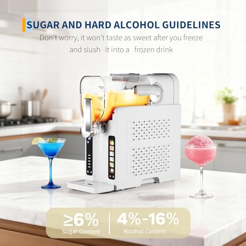 Image of Garvee Slushie Machine for Home - 70 oz Ice-Free Frozen Drink Maker, Self-Cleaning Function with 6 Preset Programs for Margaritas, Frappes, Milkshakes, White