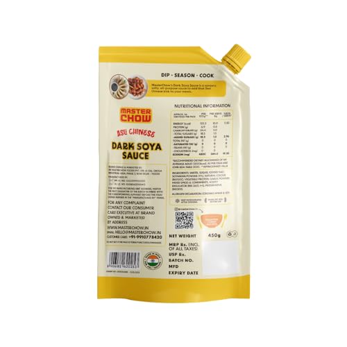 Image of Masterchow dark soya sauce | All Natural ingredients with no MSG | Crafted by chef Ranveer Brar | 450 GM
