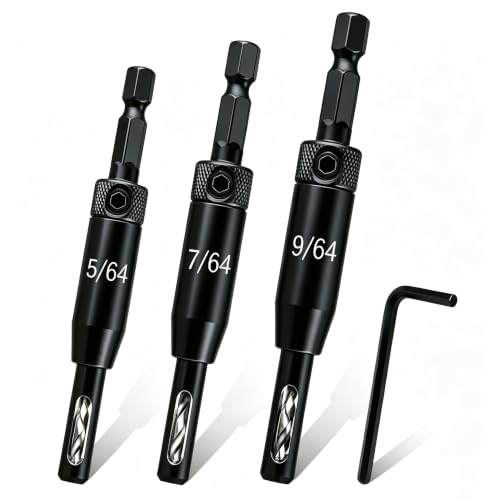 Upgraded Self-Centering Hinge Drill Bit, VIX Bit Set, High Speed Steel