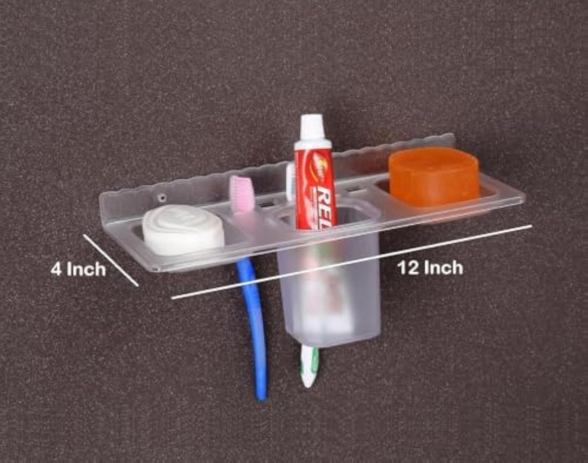 4 in 1 Multipurpose Bathroom Shelf, Soap Dish, Toothbrush Holder