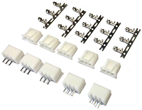 VUNIVERSUM Mr.stecker Modellbau® JST-XH - Juego de 5 pares de conectores de 2S y 3 pines (2,5 mm)