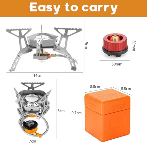 Réchaud de camping compact 3500W pour cuisiner facilement à l'abri du vent