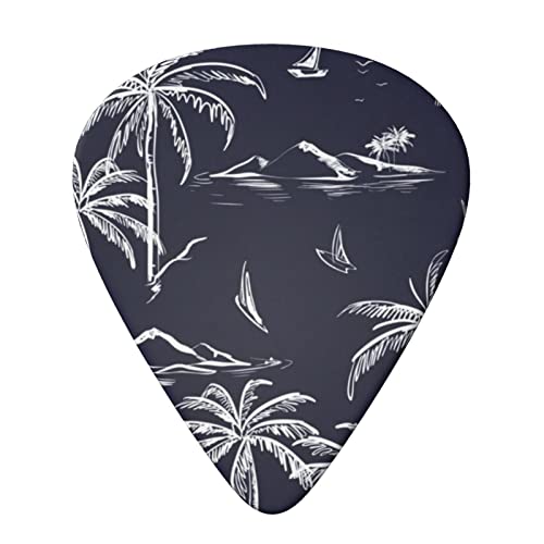 ASDTEHCY Lot de 6 médiators en celluloïd en forme de palmier pour guitare électrique, basse ou ukulélé - Les Beatles, Paul McCartney, John Lennon, RIngo Starr, George Harrison ASDTEHCY Lot de 6 médiators en celluloïd en forme de palmier pour guitare électrique, basse ou ukulélé – Image 4