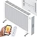 Time and  günstig Kaufen-KESSER® Elektroheizkörper Infrarotheizung energiesparend 2in1 Mobile & Wand-Konvektor Elektroheizung 2000W mit WiFi App-Steuerung & Fernbedienung Radiator Heizung elektrisch Heizkörper 24h Timer