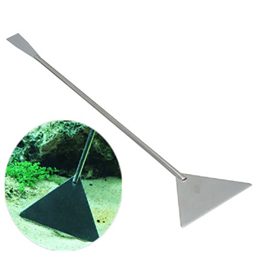 Preisvergleich Produktbild Ueetek 32 cm Kiesspachtel aus Edelstahl für Aquarium, Wartungswerkzeug, Sandspachtel