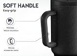 Meoky 40oz Tumbler with Handle, Leak-proof Lid and Straw, Insulated Coffee Mug Stainless Steel Travel Mug, Keeps Cold for 34 Hours or Hot for 10 Hours (Night)