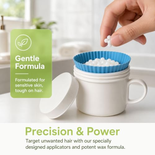 Image of FONESO Nose Wax Kit with 70 Pcs Accessories, Nasal Waxing For Men and Women | Including 100g Wax, 24 Applicators, 12 Wipes & Mustache Guards, Reusable Silicone Pot, Best Nose and Ear Hair Removal Kit