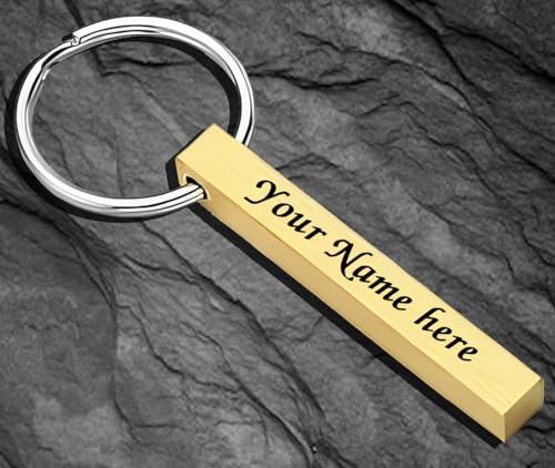 Image of Personalized Custom Message Names Bar Keychain