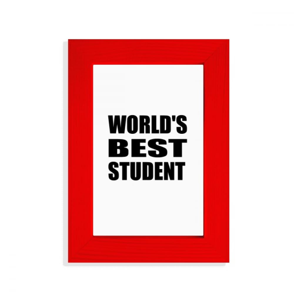 Cadre photo World's Best Student Teacher rouge avec texte de remerciement école