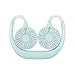 HIGHKAS Mains Libres Neckband Fan Mini USB Rechargeable Portable Personal Fan Small Desk Fans Handheld Air Cooler Conditioner for Home Office Travel Cooling