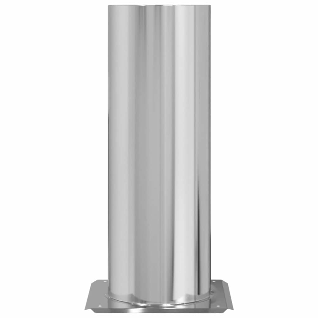 Kamin Kopf Erweiterung Silber aus Edelstahl 29 x 29 x 50 cm, wasserabweisend und leicht, ideal für Kaminzubehör und Ofenzubehör im Outdoor Bereich, verbessert Rauchabzug und Sicherheit