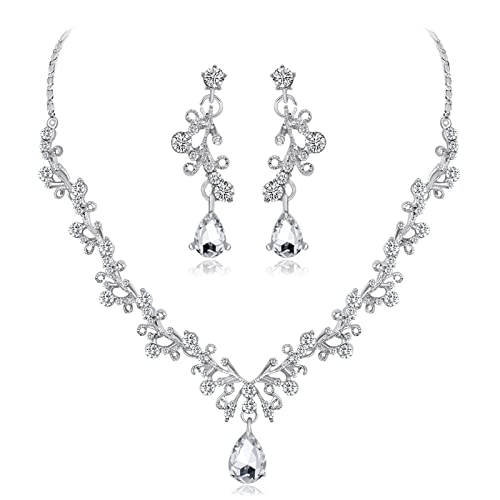 Conjunto de joyas de rama plata KnSam para lucir en cenas elegantes y eventos especiales
