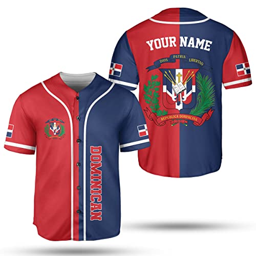Camiseta personalizada de béisbol República Dominicana MonkeyVan para hombre y mujer DMN1 multicolor miniatura 1