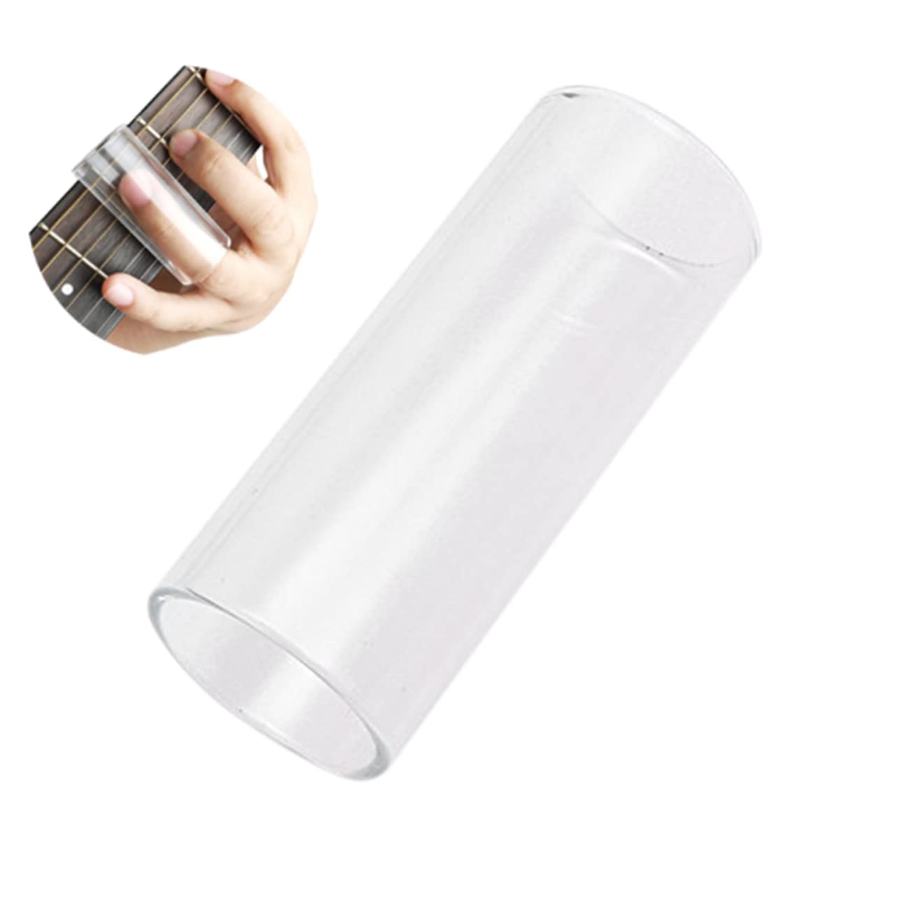 Yardwe Medium Glass Guitar Slide Heat Treated for Enhanced Harmonics for Professional Guitar Players Enthusiasts for Electric Bass Durable Reliable Performance