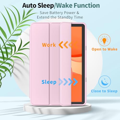 Image of Sanyetral Tablet Protective Case with Auto Wake /Sleep Function, Incompatible with TCL Nokia -Pink