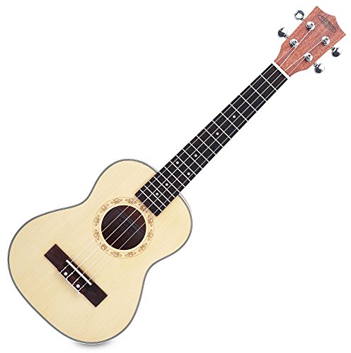 Classic Cantabile UT-260 S Ukulélé ténor (table en épicéa massif, finition élégante, mécaniques de guitare fluides, ambiance Hawaii, avec gigbag)...