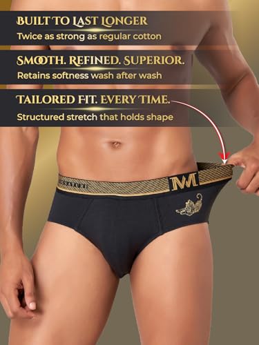 Image of Macroman M-Series MW Signature Collection By Rohit Bal Premium Supima, Modal, Spandex Mens Briefs