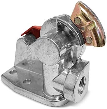 Phillips 12-138 Red Emergency Coil Air Gladhand (38 Degree Angle Mount, Bottom Port, 3/8" female pipe thread, Mild Steel) Works with Tractor/Trailer