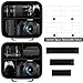 Supmay Hard Travel Case for Canon EOS 2000D / 4000D DSLR Camera/EOS R50 / R6 Mark II/ R100 / R50V / R8 / R7 / R10 Mirrorless Camera, Lens, Tripod with 3 Pieces of Dividers and Shoulder Strap, Black