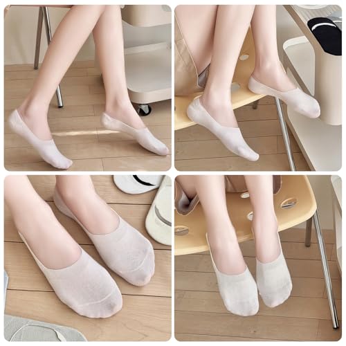 No Show Socks Women Low Non Slip Flat Boat Line Low Cut Invisible Cushioned Ankle Socks For Women4