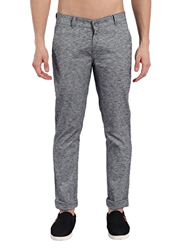 Image of Majestic Man Men's Slim Fit Mid Rise Casual Comfortable Trousers