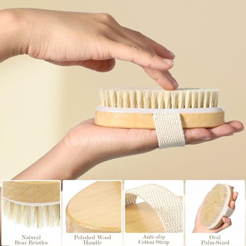 Brosse exfoliante poils naturels peau sèche et circulation - 2