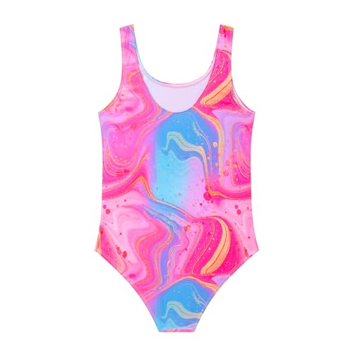 Image of Girls One Piece Swimsuit Quick Dry Swimwear Beach Bathing Suit for 3-18 Years