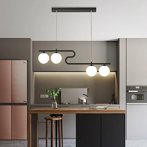 Suspension salle à manger LED dimmable avec télécommande pour lustre design de table - 4
