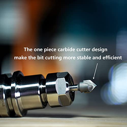 Spetool 45 Degree V Groove Router Bit Carbide Tip V Bit With 1/4 Shank 1/2 Inch Cutting Diameter Cnc Woodworking Engraving Carving Bits #TOP5