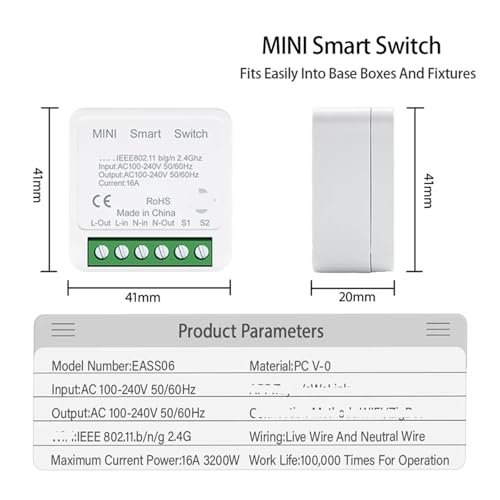 Module de disjoncteur intelligent 16A commutateur à distance Controller-T-Z-H